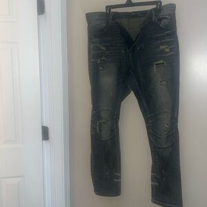 Men Smoke Rise Blue Denim Jeans/ size 42X32/ slim tapered fit/ good condition